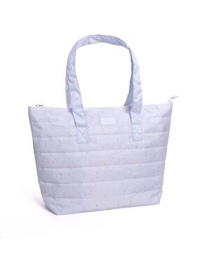 NWT LoveShackFancy x Target Everblooming Rosettes Quilted Tote Bag Breezy Blue